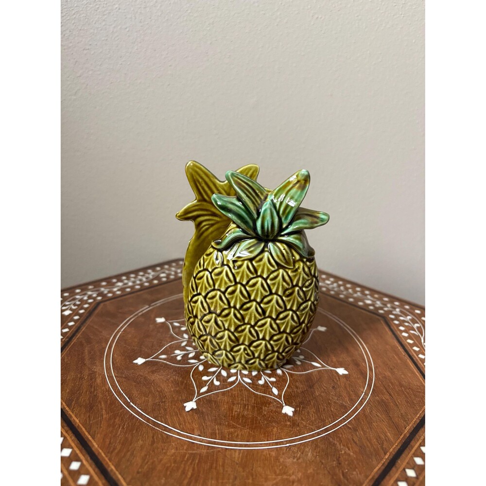 Vintage Enesco Ceramic Pineapple Napkin Holder E-8267 Japan